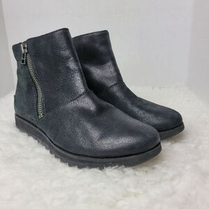 Sorel Bootie Womens Size 7 Harlow Zipper Side Waterproof Leather Shoes